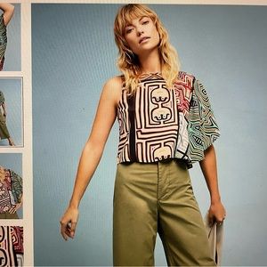 New with tags Artelier Nicole Miller Dali silk top